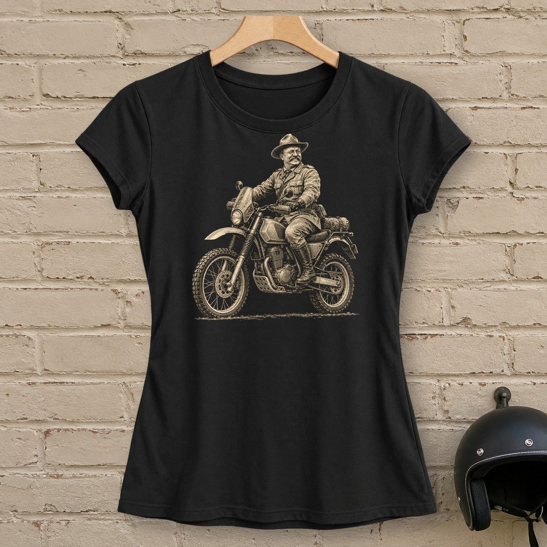 Theodore Roosevelt Rough Rider Women's T-Shirt - Black - brick
