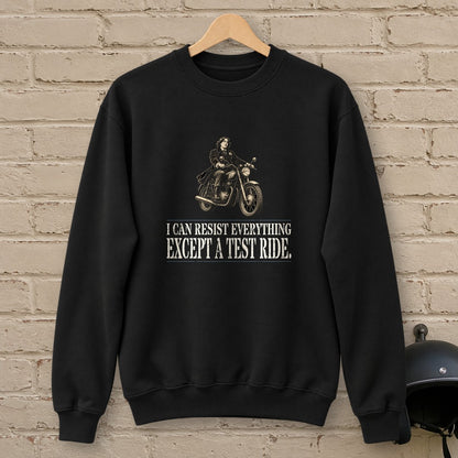 Oscar Wilde Except a Test Ride Crewneck Sweatshirt - Black - brick