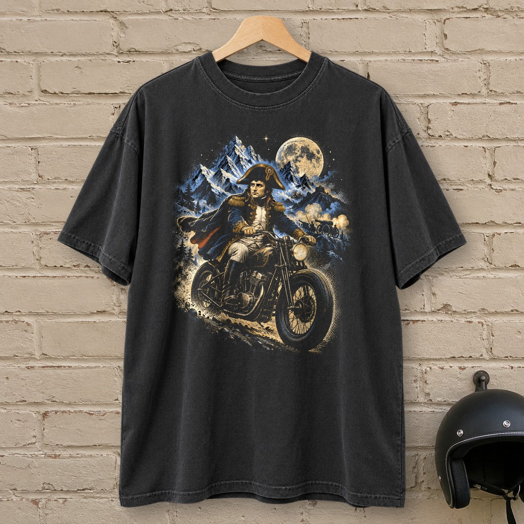 Napoleon Bonaparte Night March Premium T-Shirt - Black - brick