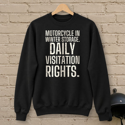 Daily Visitation Rights Crewneck Sweatshirt - Black - brick