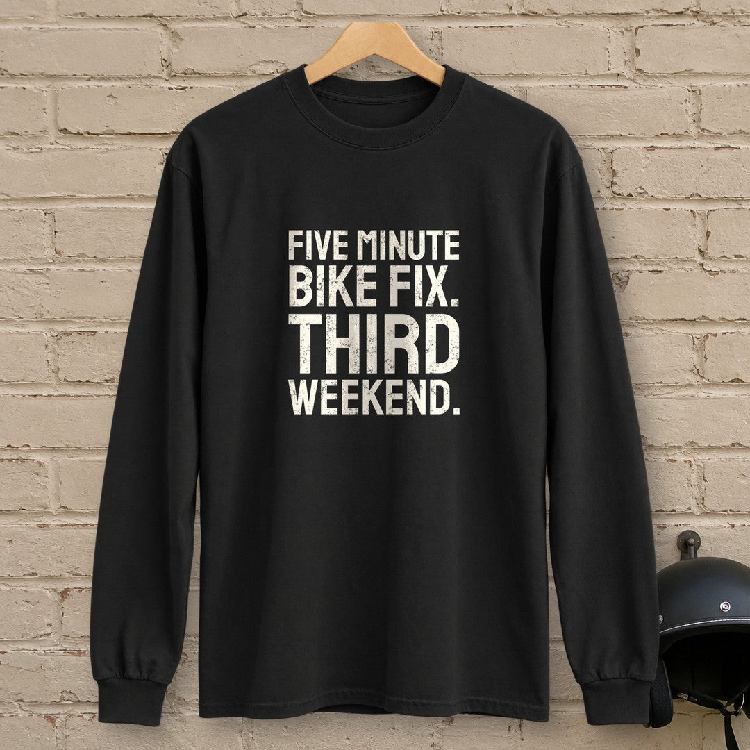Five Minute Fix Long Sleeve T-Shirt - Black - brick