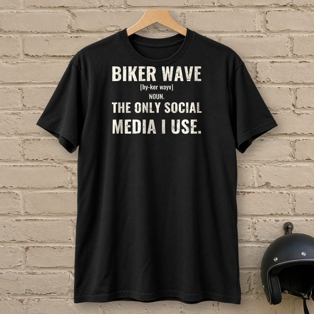 Biker Wave T-Shirt - Black - brick