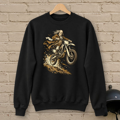 Benjamin Franklin Dirt Jump Crewneck Sweatshirt - Black - brick