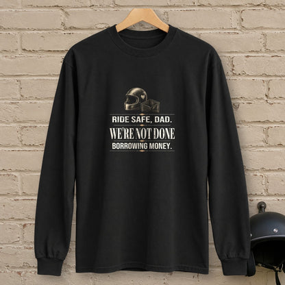 Ride Safe Dad Long Sleeve T-Shirt - Black - brick