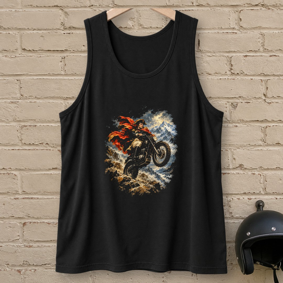 Napoleon Bonaparte Alpine Wheelie Tank Top - Black - brick