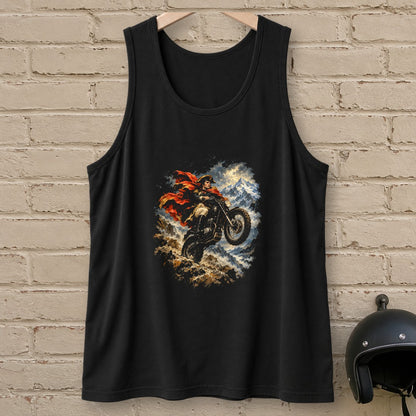 Napoleon Bonaparte Alpine Wheelie Tank Top - Black - brick
