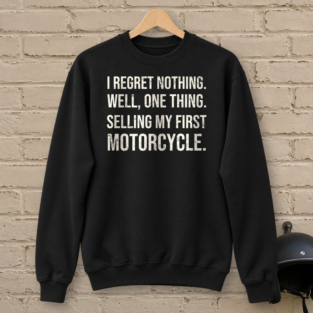 First Motorcycle Regret Crewneck Sweatshirt - Black - brick