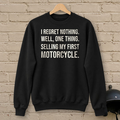 First Motorcycle Regret Crewneck Sweatshirt - Black - brick