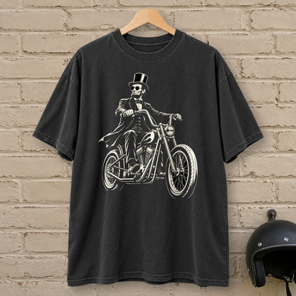Abraham Lincoln Chopper Shades Premium T-Shirt - Black - brick