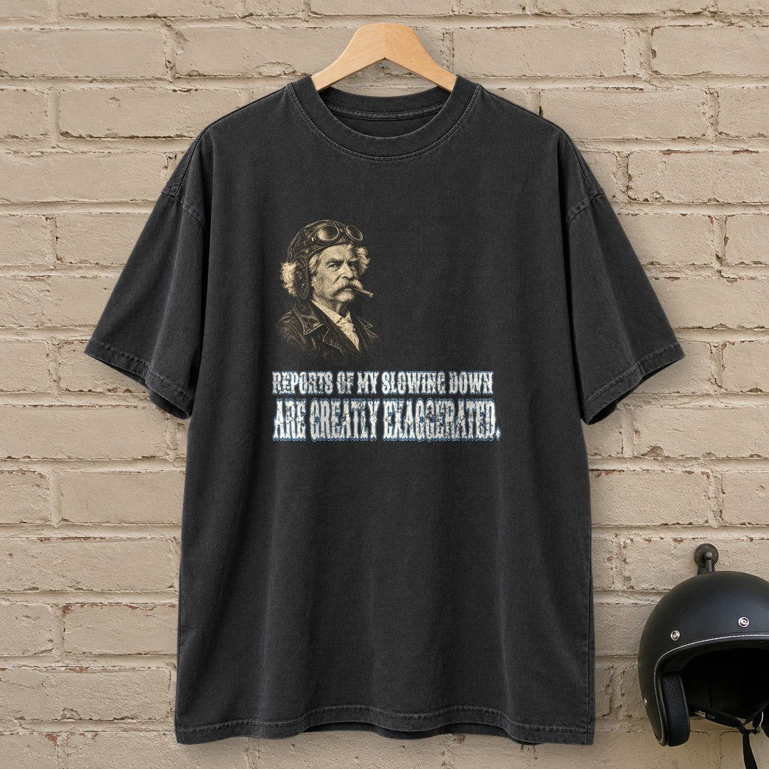 Mark Twain Not Slowing Down Premium T-Shirt - Black - brick