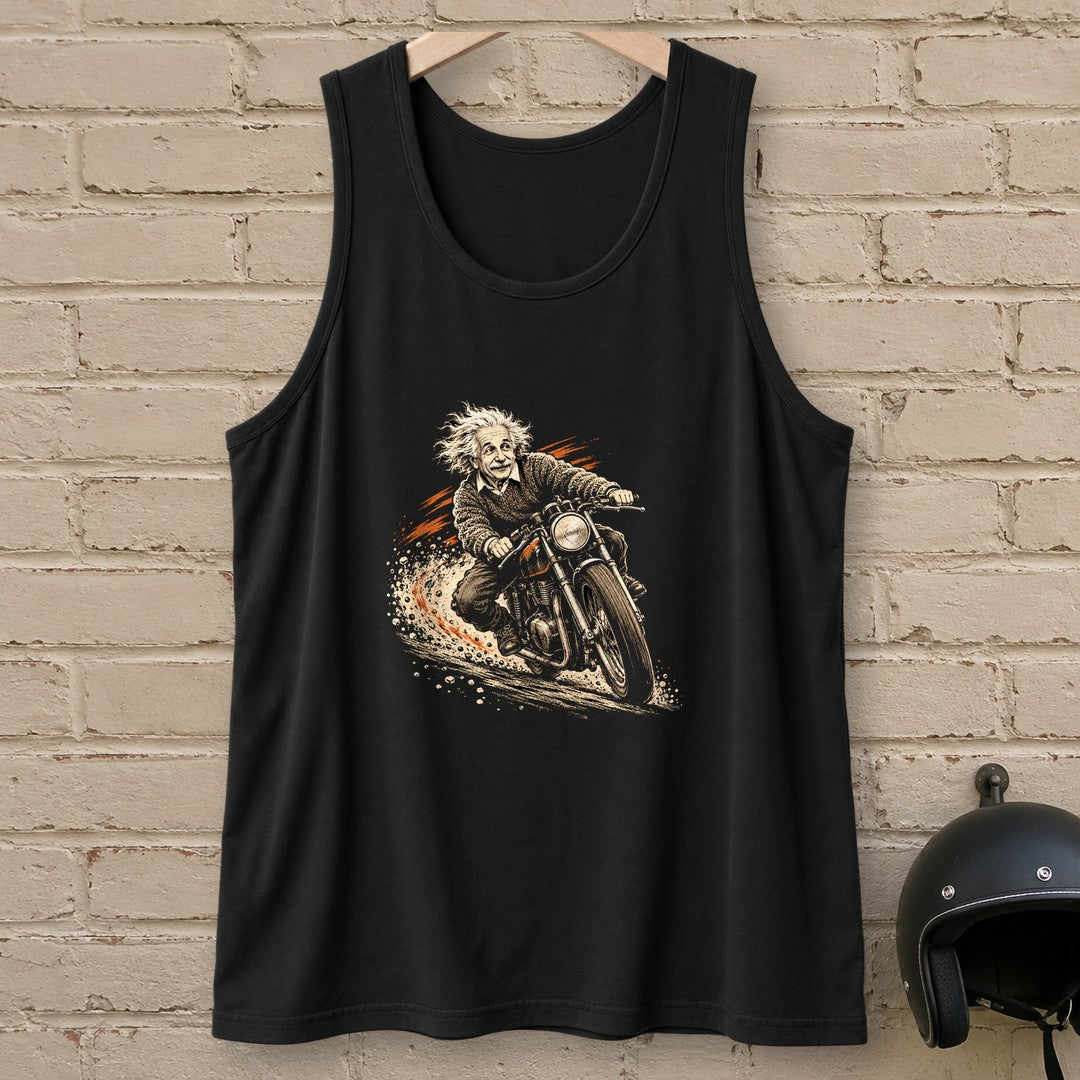 Albert Einstein Gravel Run Tank Top - Black - brick