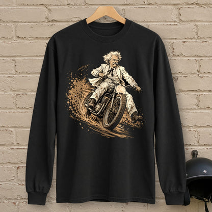Mark Twain Dirt Track Long Sleeve T-Shirt - Black - brick