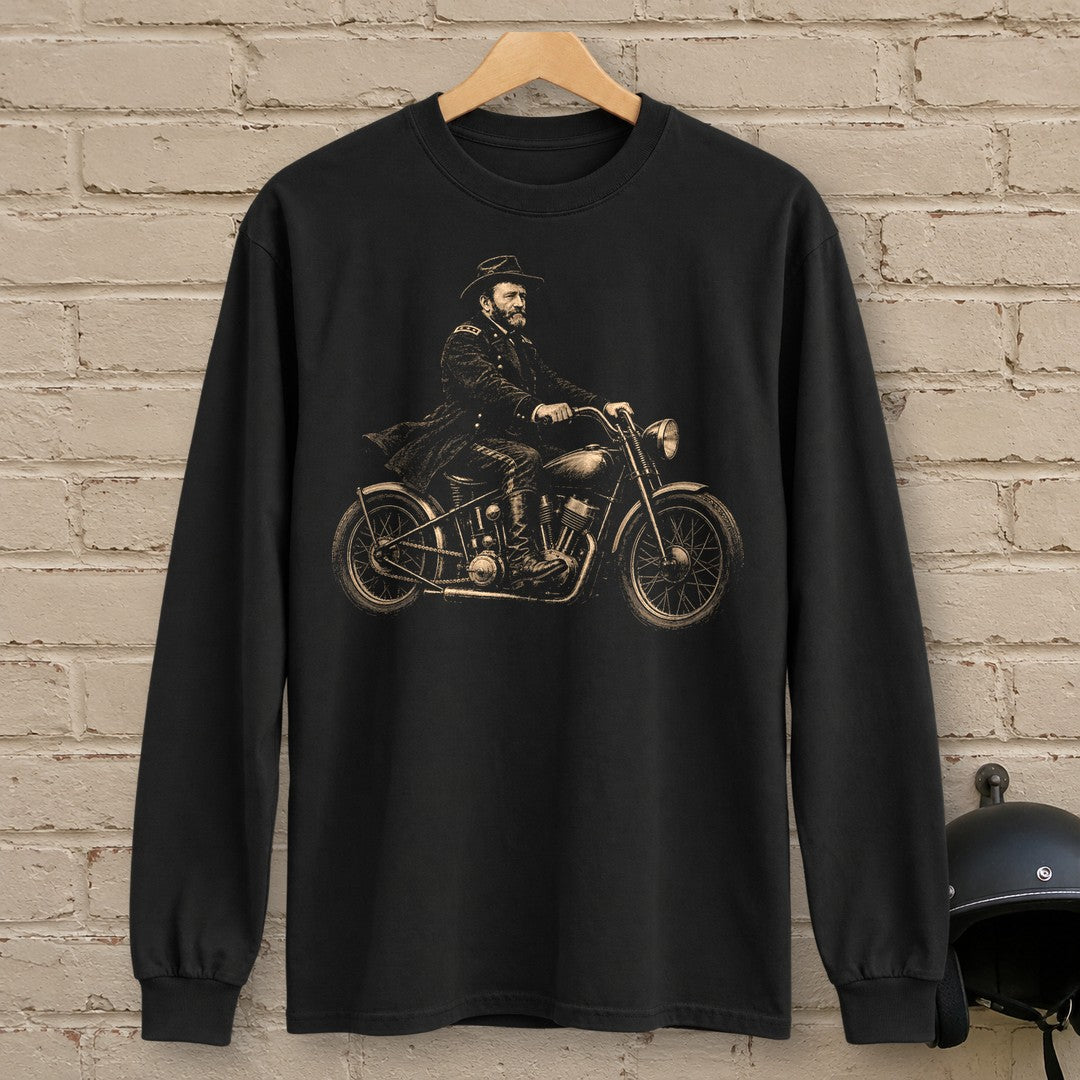 Ulysses S. Grant Bobber Long Sleeve T-Shirt - Black - brick