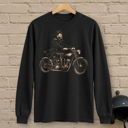 Ulysses S. Grant Bobber Long Sleeve T-Shirt - Black - brick