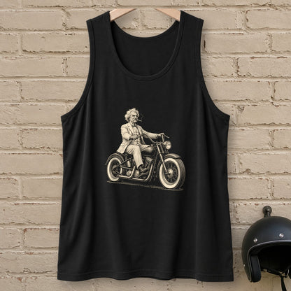 Mark Twain Cruiser Tank Top - Black - brick