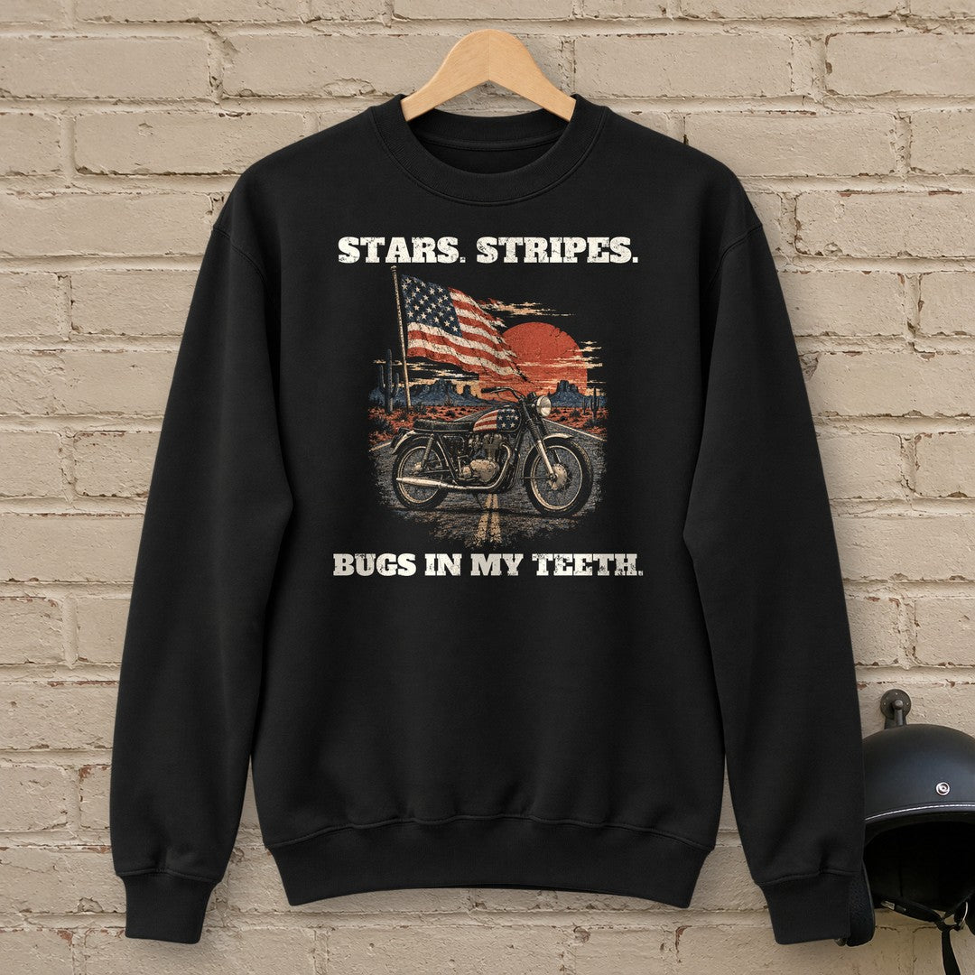 Bugs in My Teeth Crewneck Sweatshirt - Black - brick
