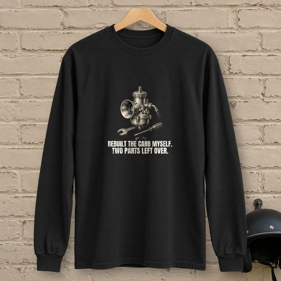 Two Parts Left Over Long Sleeve T-Shirt - Black - brick