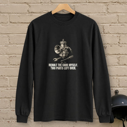 Two Parts Left Over Long Sleeve T-Shirt - Black - brick