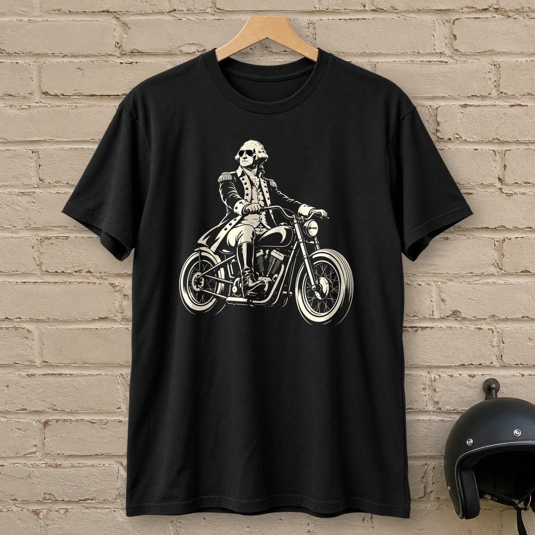 George Washington Bobber Shades T-Shirt - Black - brick