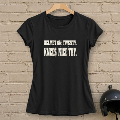 Helmet On Twenty Women's T-Shirt - Black - brick