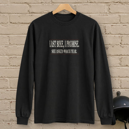 Last Bike Promise Long Sleeve T-Shirt - Black - brick