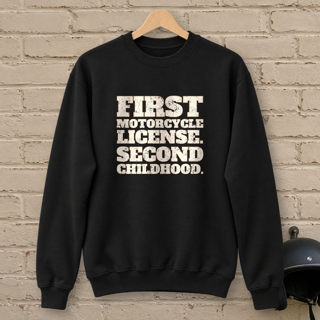 Second Childhood Crewneck Sweatshirt - Black - brick