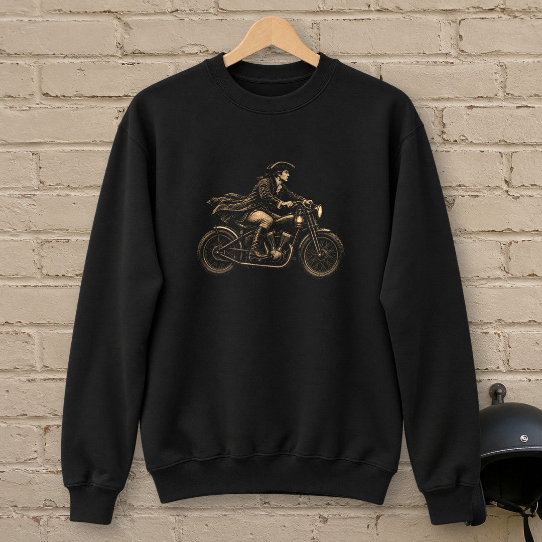 Paul Revere Midnight Ride Crewneck Sweatshirt - Black - brick