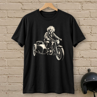 Albert Einstein Sidecar T-Shirt - Black - brick