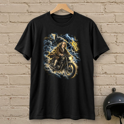 Benjamin Franklin Storm Rider T-Shirt - Black - brick