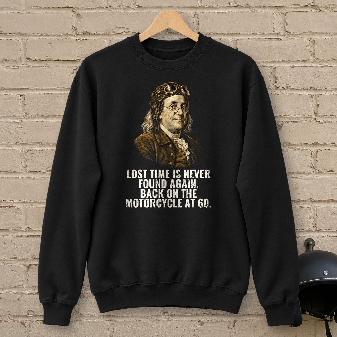 Benjamin Franklin Back On At 60 Crewneck Sweatshirt - Black - brick
