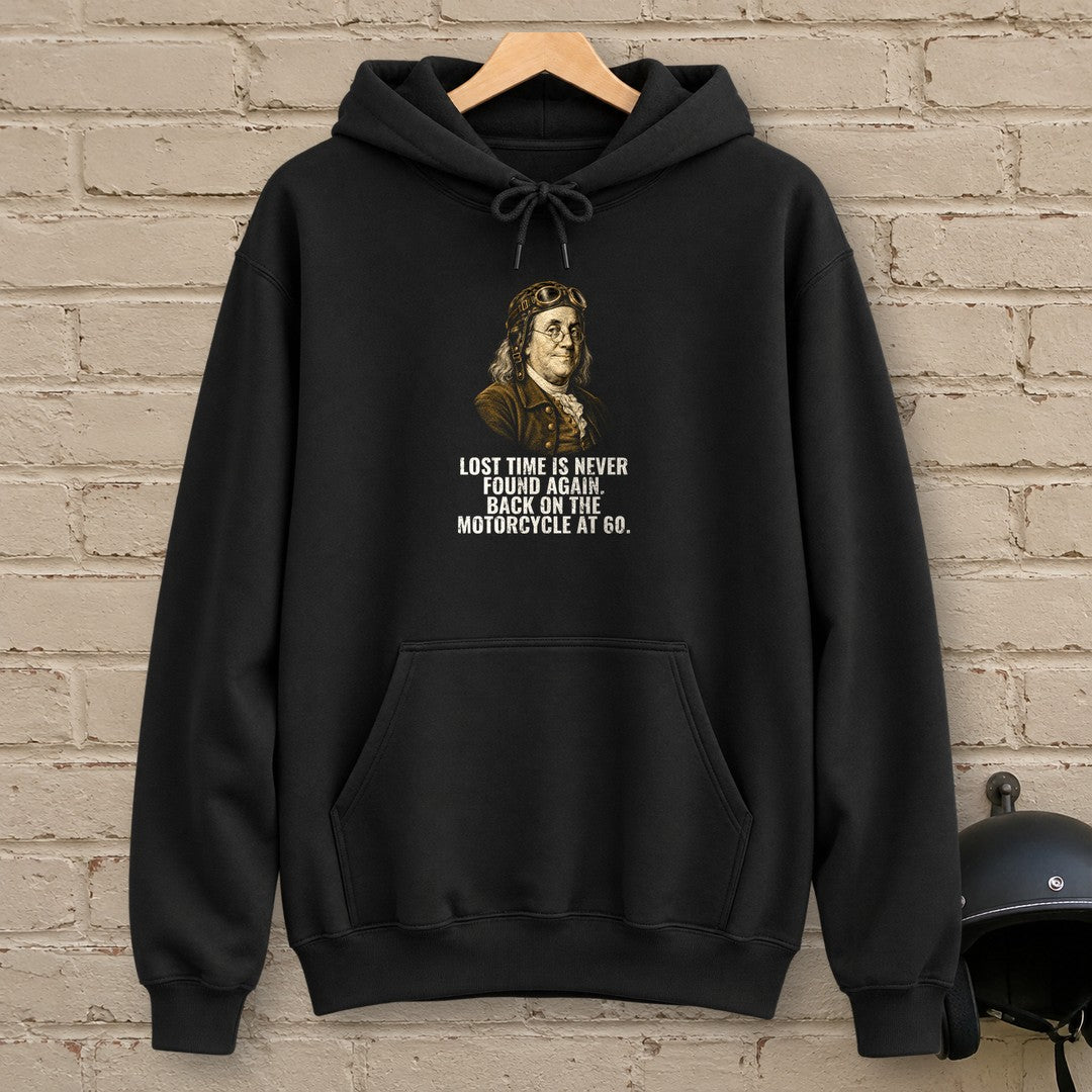 Benjamin Franklin Back On At 60 Hoodie - Black - brick