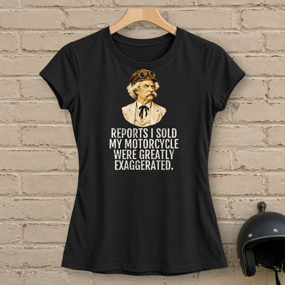 Mark Twain Greatly Exaggerated Women's T-Shirt - Black - brick