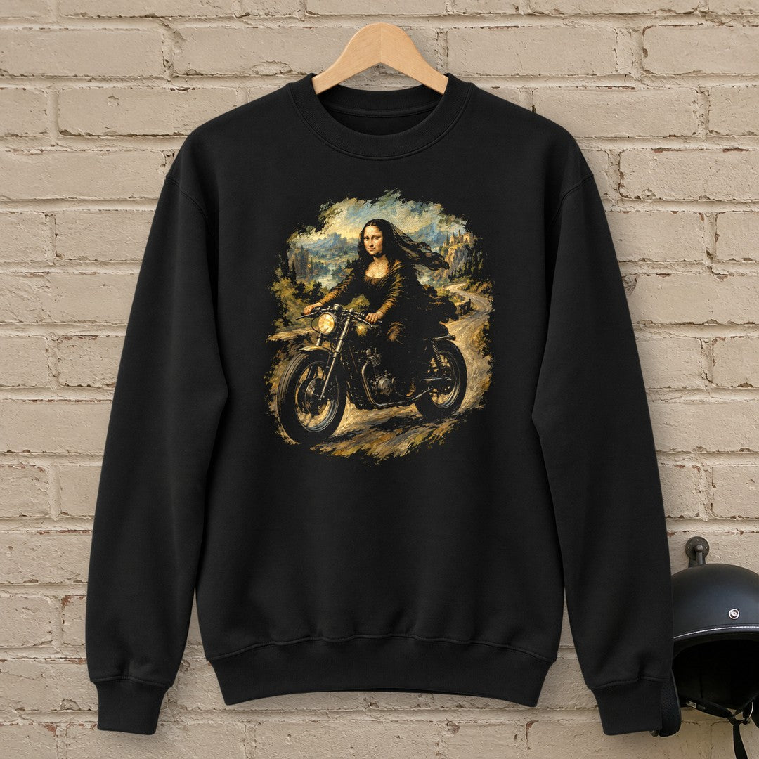 Mona Lisa Back Roads Crewneck Sweatshirt - Black - brick