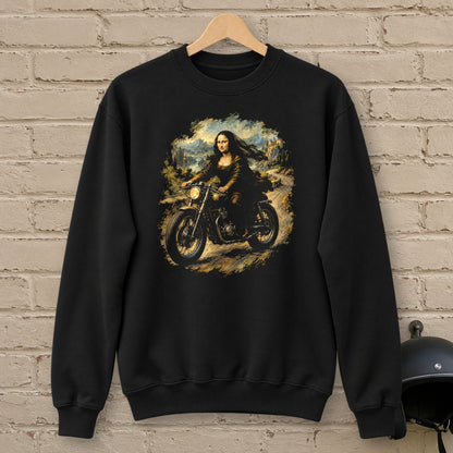 Mona Lisa Back Roads Crewneck Sweatshirt - Black - brick