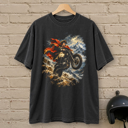 Napoleon Bonaparte Alpine Wheelie Premium T-Shirt - Black - brick