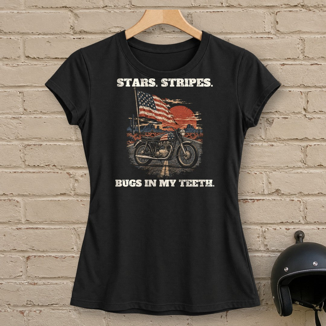 Bugs in My Teeth Women's T-Shirt - Black - brick