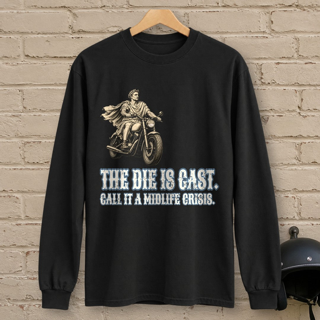 Julius Caesar The Die Is Cast Long Sleeve T-Shirt - Black - brick