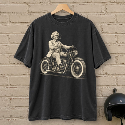 Mark Twain Cruiser Premium T-Shirt - Black - brick