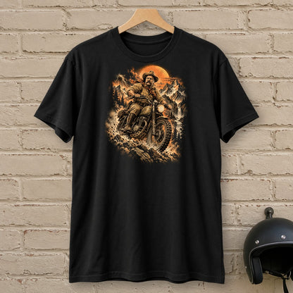Theodore Roosevelt Mountain Trail T-Shirt - Black - brick