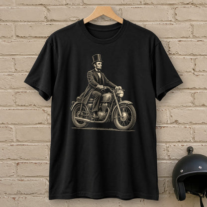 Abraham Lincoln Honest Ride T-Shirt - Black - brick
