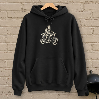 Benjamin Franklin Cafe Racer Hoodie - Black - brick