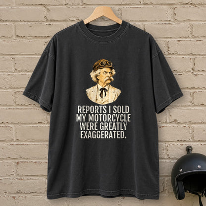Mark Twain Greatly Exaggerated Premium T-Shirt - Black - brick