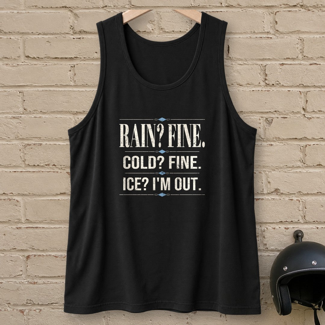 Ice I'm Out Tank Top - Black - brick