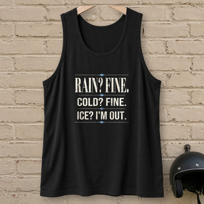 Ice I'm Out Tank Top - Black - brick