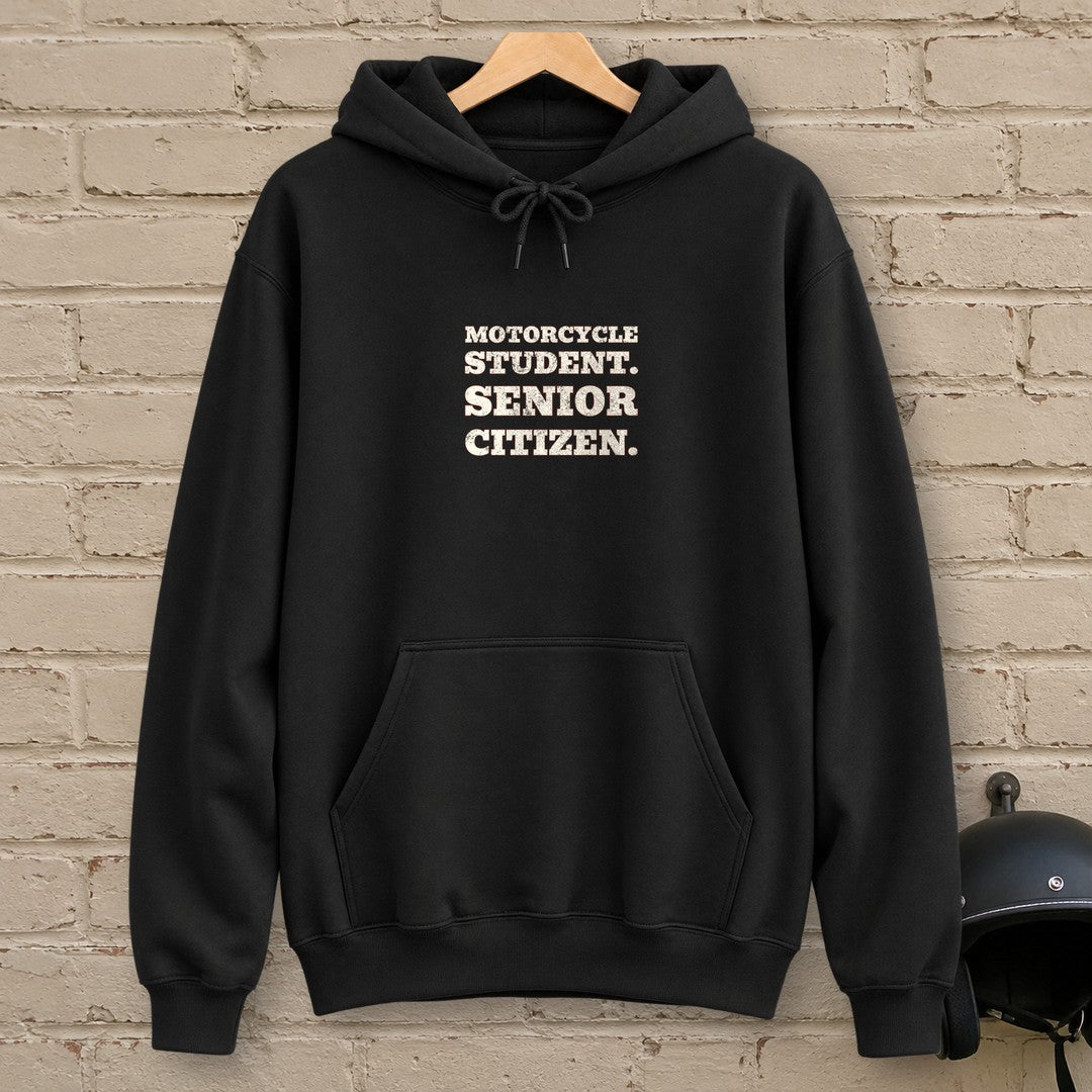 Motorcycle Student Hoodie - Black - brick
