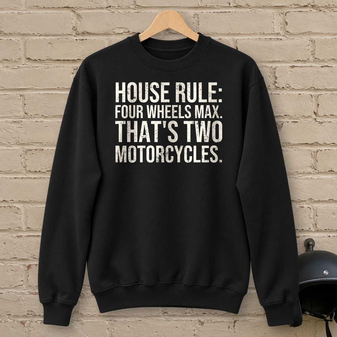 Four Wheels Max Crewneck Sweatshirt - Black - brick