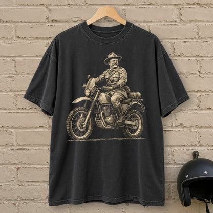 Theodore Roosevelt Rough Rider Premium T-Shirt - Black - brick