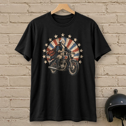 George Washington Starburst Ride T-Shirt - Black - brick