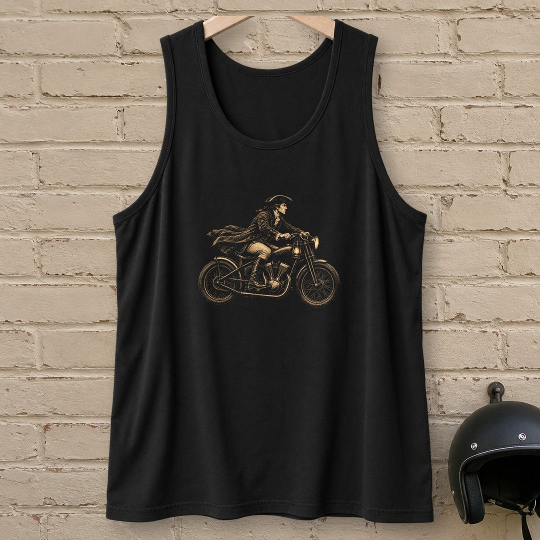 Paul Revere Midnight Ride Tank Top - Black - brick