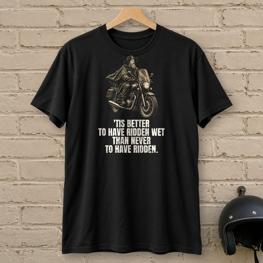 Alfred Lord Tennyson Better Ridden Wet T-Shirt - Black - brick